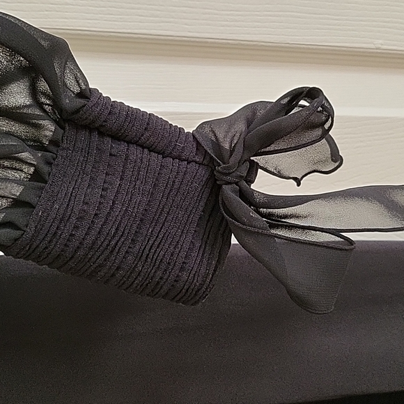 Wolford women's spandex black dress, with see thru sleeves, size S. Black - Picture 6 of 15